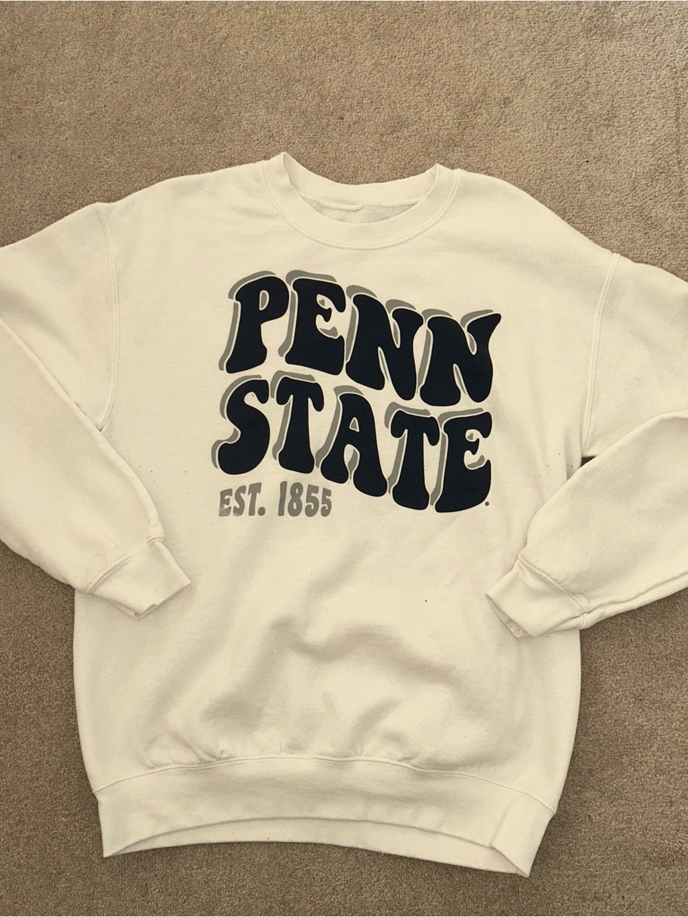 New Women’s Penn State White Crewneck Sweatshirt